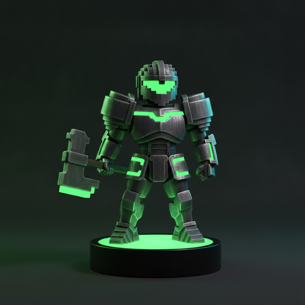 Figurine collector Pixel Warrior